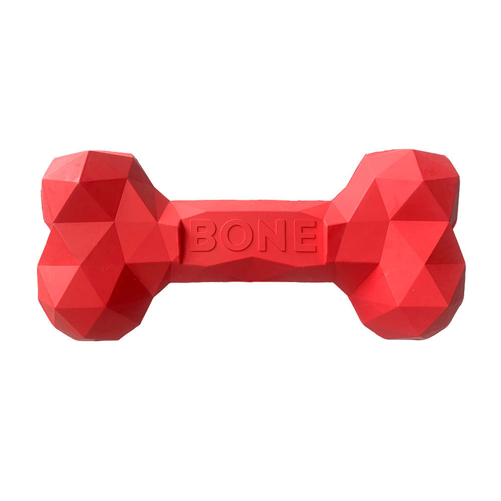 Pet Rubber Bone Chew Bite-Resistant Teeth Cleaning Toy