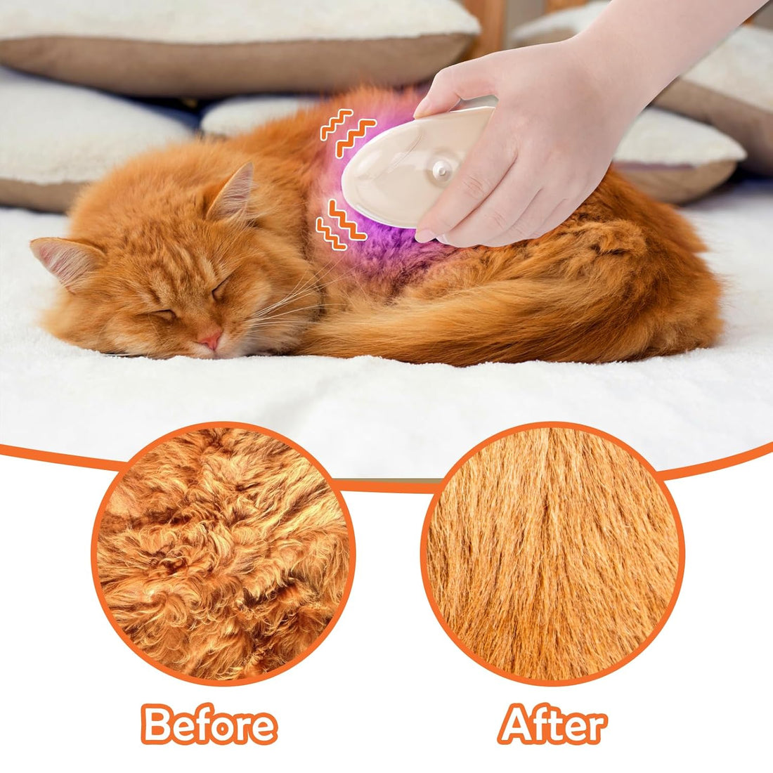 4 In 1 Pet Steam Grooming Brush Hair Removal Tool