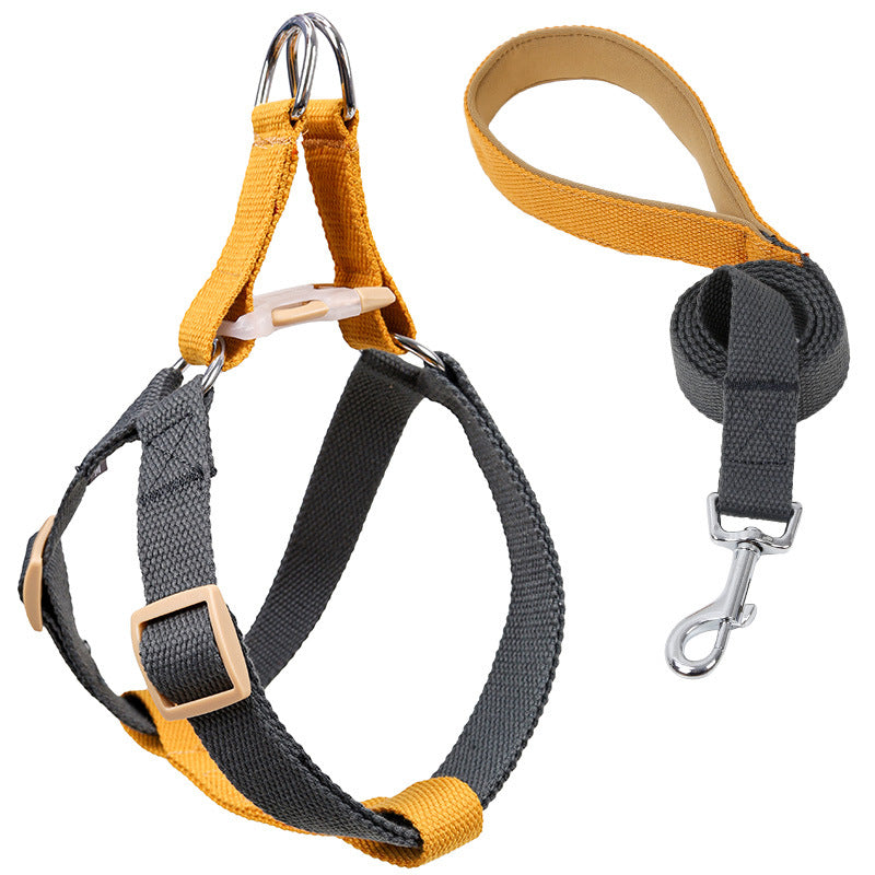 Colorful Pet Drawstring Leash Vest Style Adjustable Harness