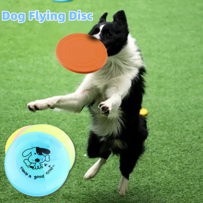 Pet Silicone Flying Saucer Chew Resistant Interactive Training Toy