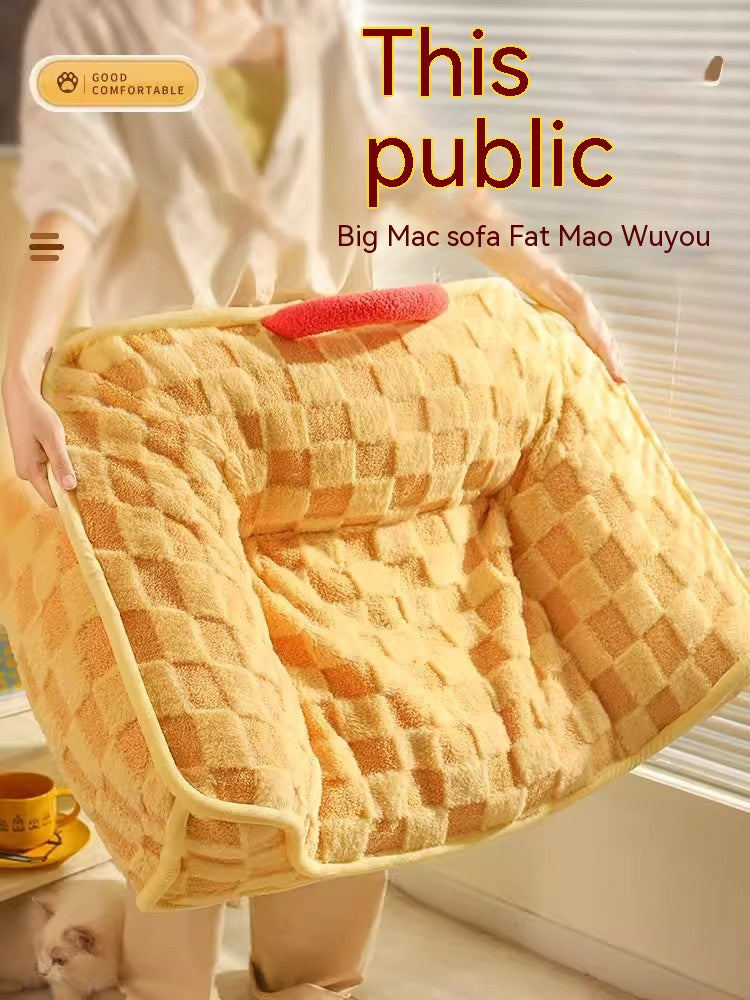Warm Winter Plush Removable Washable Pet Nest Bed