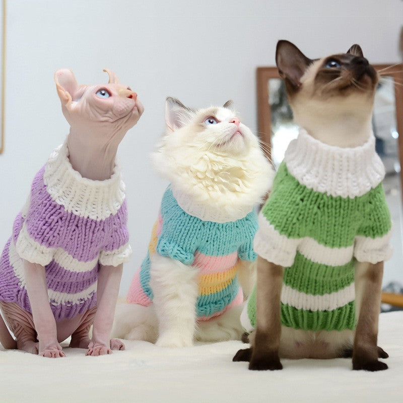 Warm Pet Sweater Cozy Indoor Outdoor Clothing