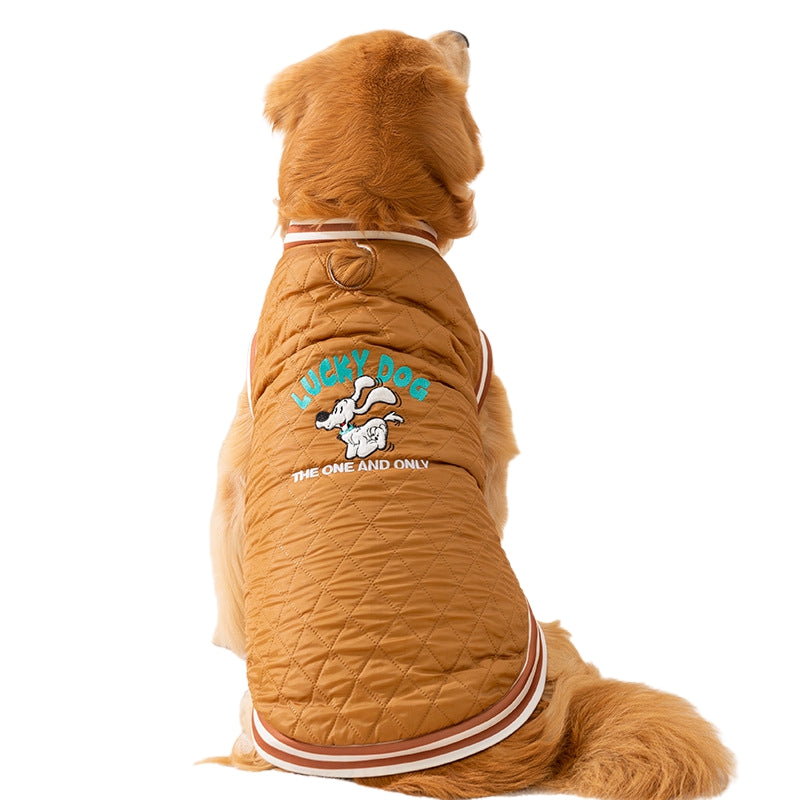 Warm Pet Quilted Cotton Vest For Outdoor Winter Use