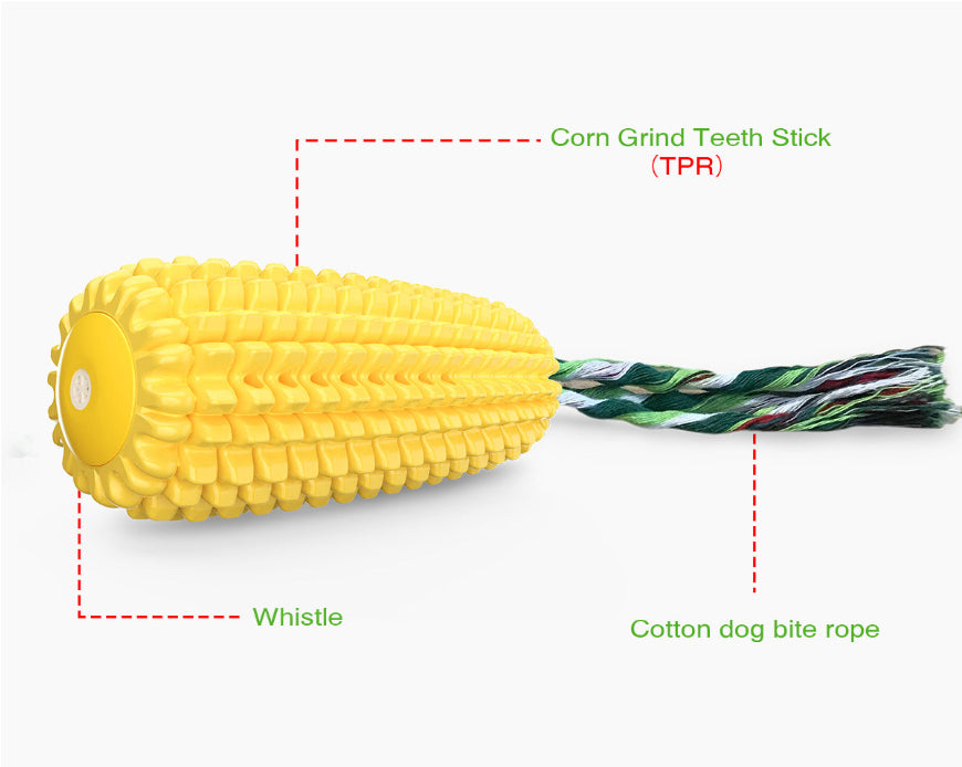 Pet Simulation Corn Chew Bite-Resistant Squeaky Toy