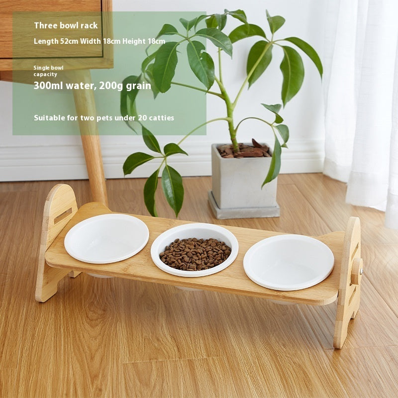 Oblique Neck Support Pet Drinking Bowl