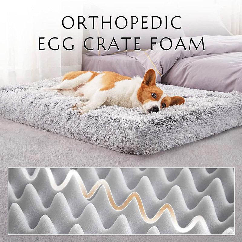 Square Plush Memory Foam Pet Sofa Sleeping Bed
