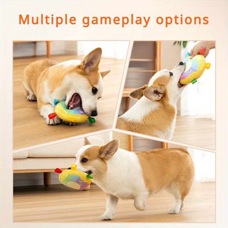 Pet Plush Flying Disc Bite-Resistant Outdoor Training Toy