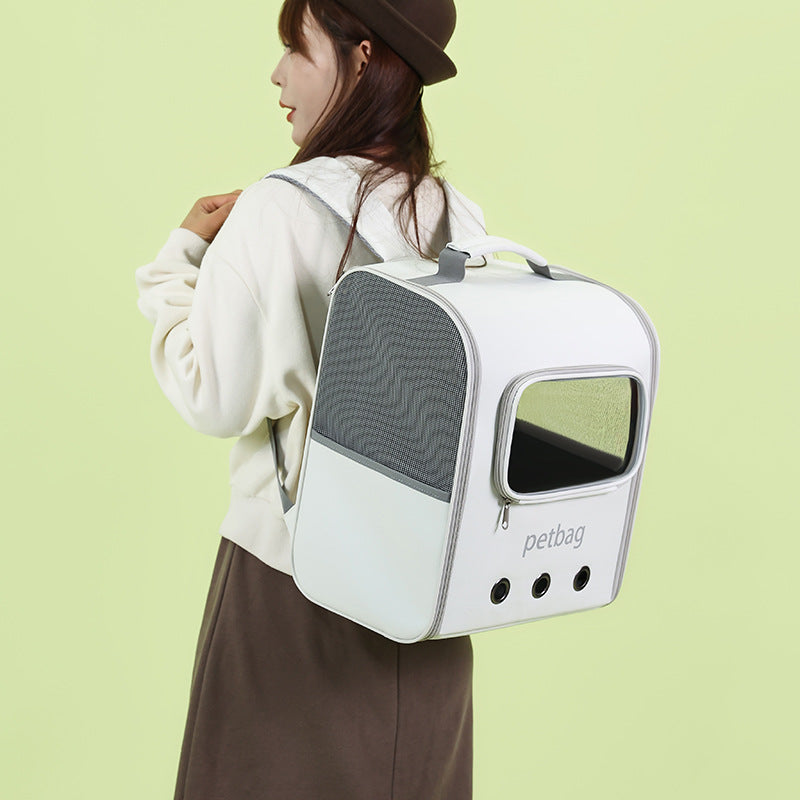 Large Capacity Transparent Window Pet Backpack Portable Carrier