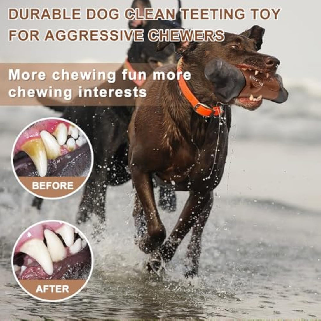 Pet Indestructible Chew Toy Bacon Flavor Durable Aggressive Chewers
