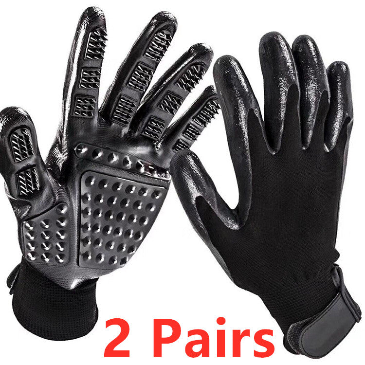 Pet Grooming Glove Soft Rubber Hair Removal Brush
