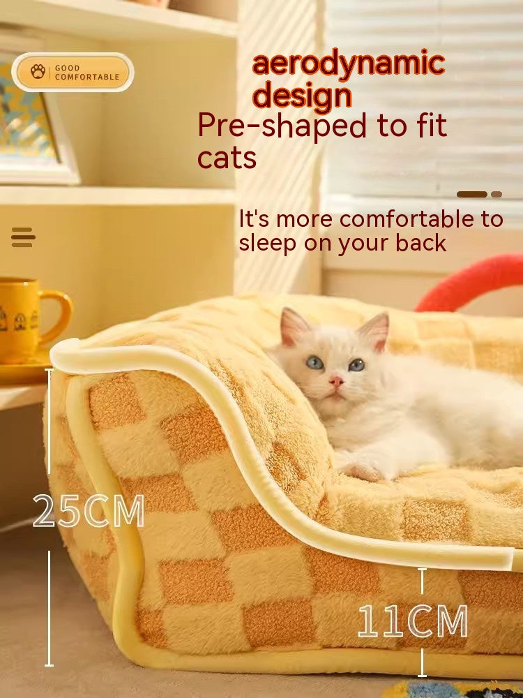 Warm Winter Plush Removable Washable Pet Nest Bed