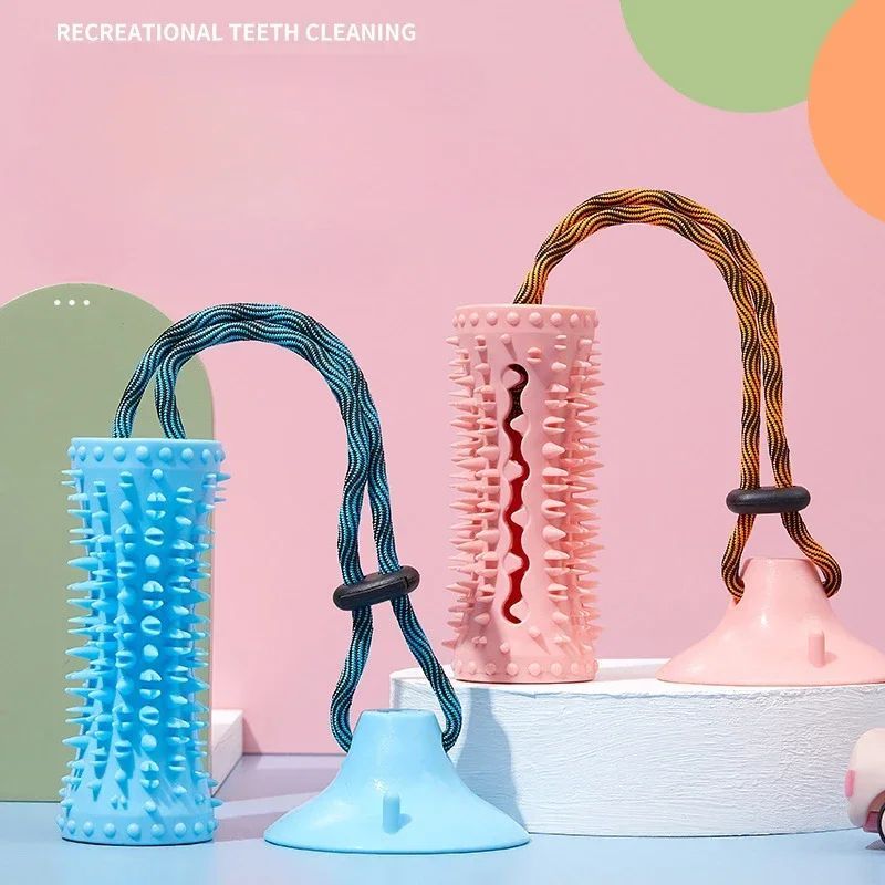 Pet Chew Ball Interactive Puzzle Food Dispenser Tug Toy